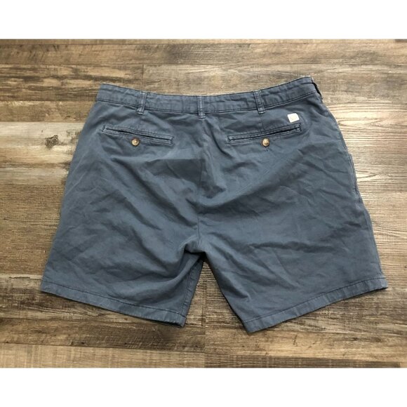 Marine Layer Mens Size 34 Blue Flat Front Casual Chino Shorts - Picture 2 of 5